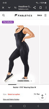 New XXL Fabletics Black Headliner Shaping Catsuit Jumpsuit Shapewear Shaper NWOT