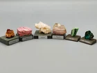 Exclusive Set of 6 Fine Gemstones & Minerals on Base