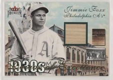 2001 Fleer Premium Decade of Excellence Memorabilia Jimmie Foxx HOF r7d
