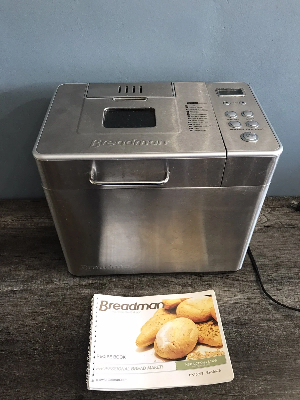 Breadman BK1060S Professional Bread Maker - Used - Stainless Steel - 2lb Manual