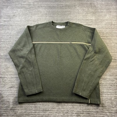 VINTAGE Sweatshirt Mens Medium Green Surfwear Surf Boxy Grunge Y2K Point Zero