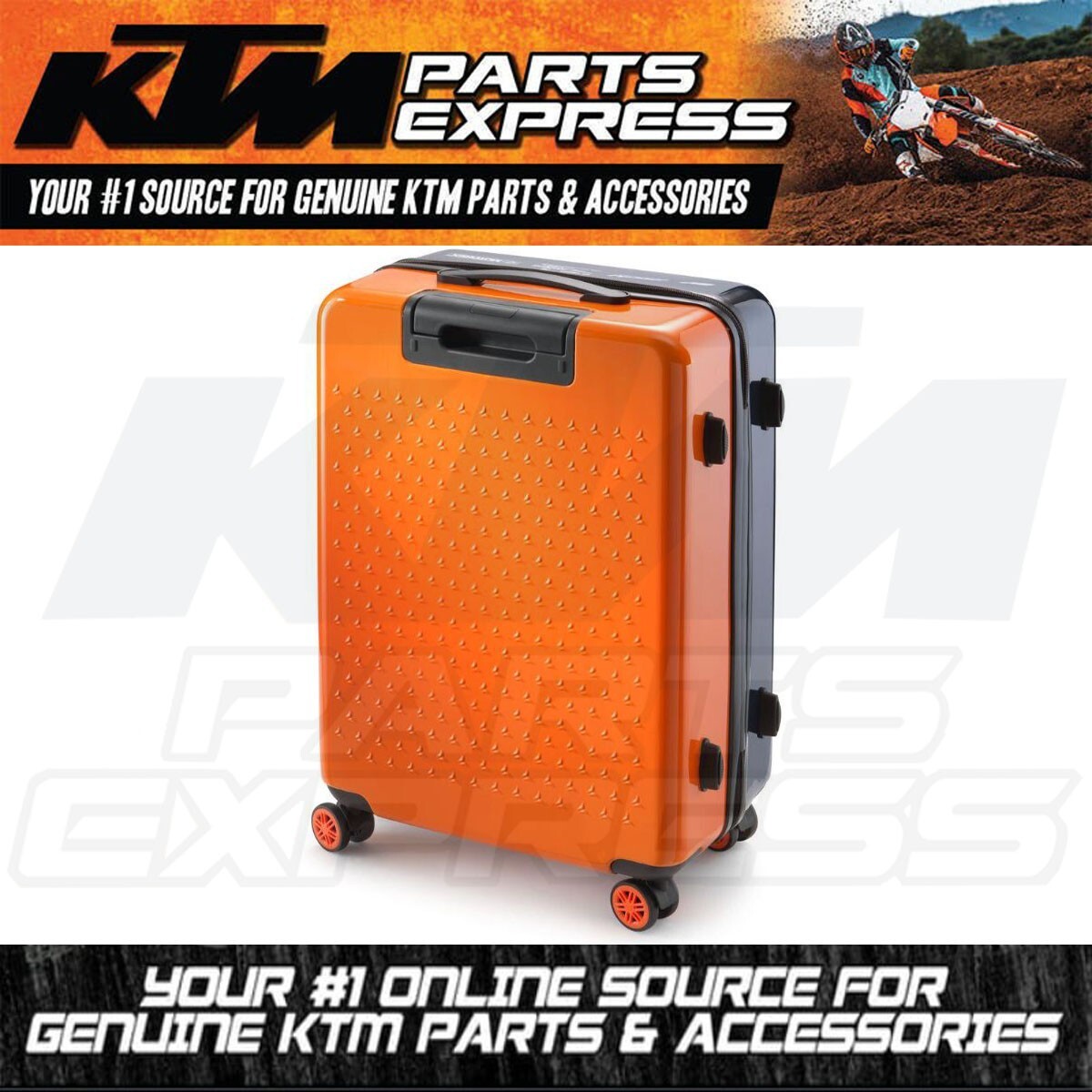 NEW OEM KTM REPLICA TEAM HARDCASE SUITCASE 40%POLYCARBONATE/60%ABS 
