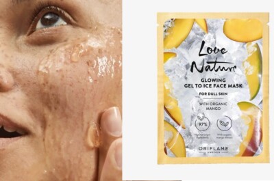 ORIFLAME LOVE NATURE GEL TO ICE GESICHTSMASKE stumpfe müde trockene Haut Kiwi Wassermelone