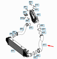 NEU MERCEDES-BENZ C-KLASSE W204 LINKER LADELUFTKÜHLERSCHLAUCH A2045286582