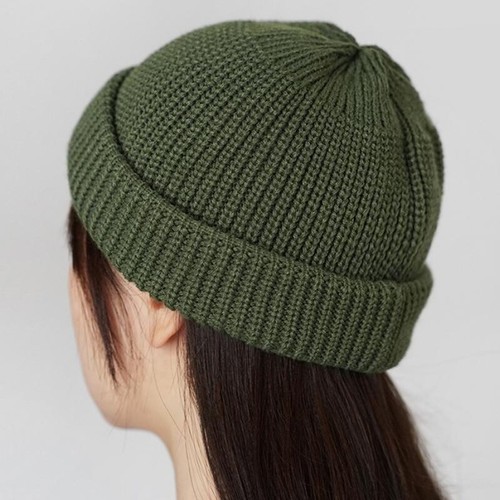 2Pcs Lady Warm Knit Beanie Hat Watch Cap Roll Up Edge Skullcap Fisherman Winter - Picture 3 of 17