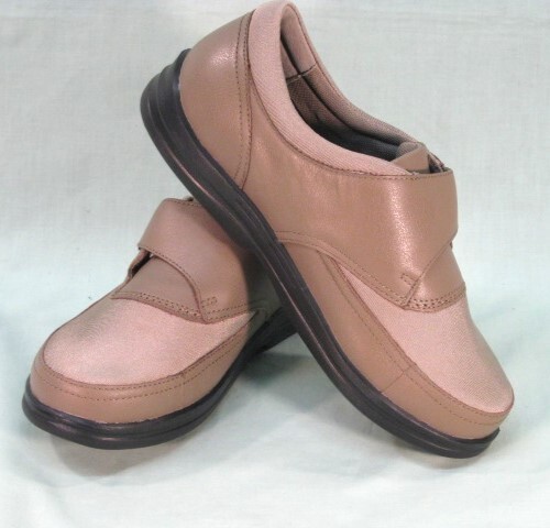 NEW Apex Petals Emmy A723W Women's Diabetic Shoes Tan Size 7-1/2 Extra-Wide - Picture 1 of 17