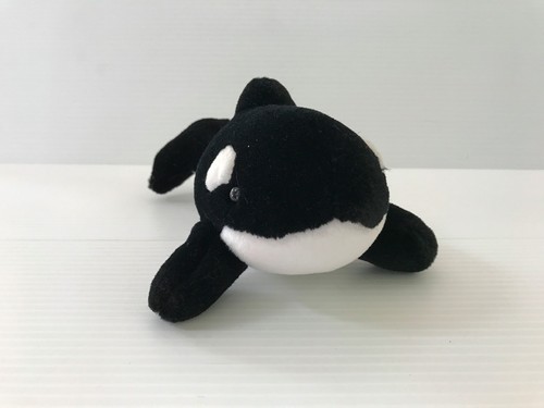BALLENA DE PELUCHE SEAWORLD, Shamu de peluche, mascota Seaworld, pequeña ballena de peluche - Imagen 4 de 5