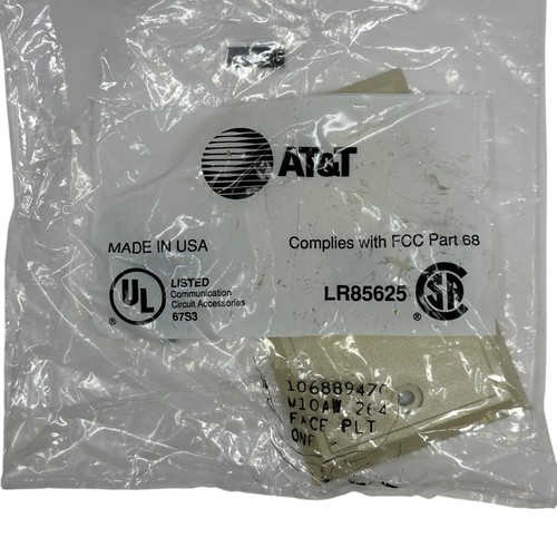 AT&T Lucent M10AW-246 Faceplate 1 Port 106889470 Ivory - 第 5/8 張圖片