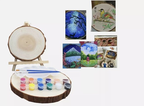 Real Wood Slices - ✅ Many Sizes ✅ Best Price ✅ Natural Bark Log Disc Tree 3-8cm - Picture 3 of 10