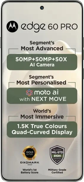 MOTOROLA Moto Edge 60 Pro 5G-Factory Unlocked Dual SIM-16GB 512GB