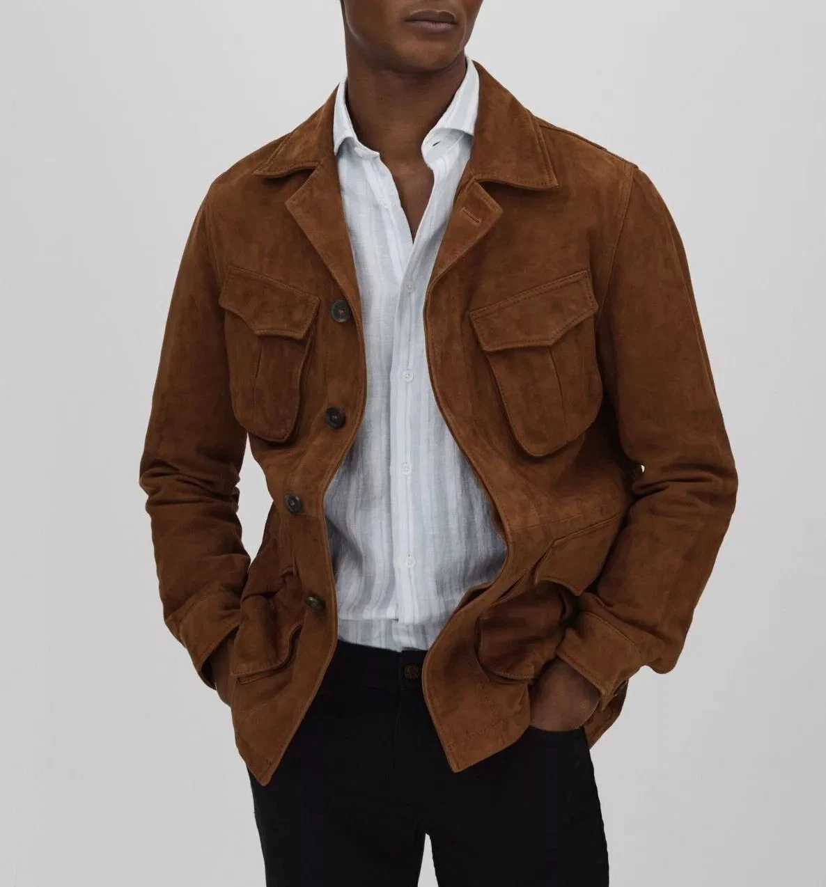 Brown Field Leather Jacket for Men Pure Suede Lambskin Size XS S M L XL XXL 3XL
Opens in a new windo