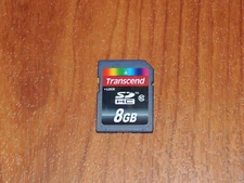 Genuine OEM Transcend 8GB SDHC Memory Card - Class 10