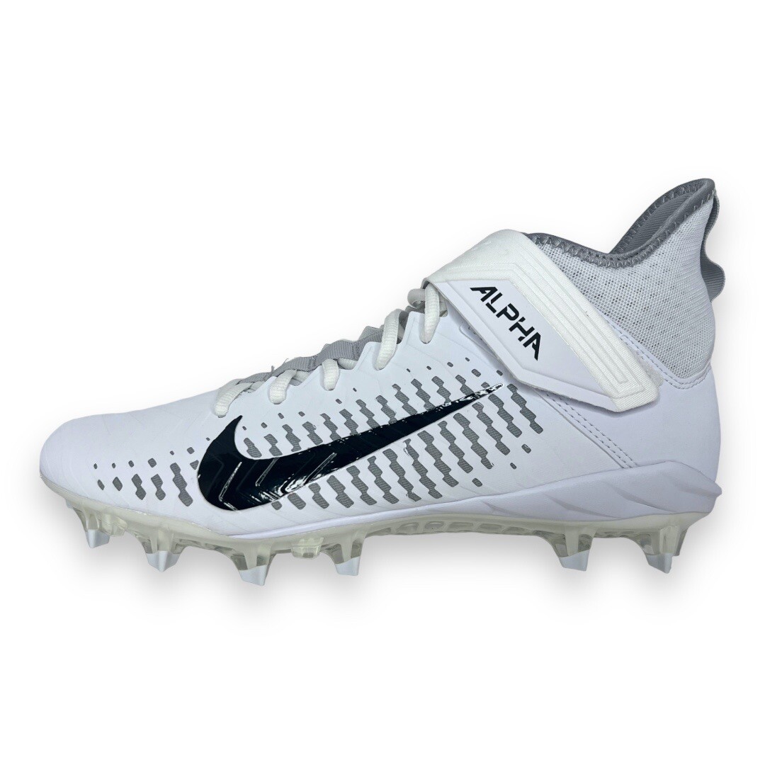 Nike Alpha Menace Pro 2 Mid Football Cleats White/Black  display picture 2