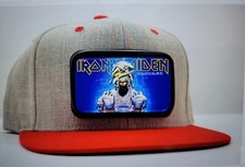 Iron Maiden Powerslave Hat, Removeable Metal Patch, Snapback