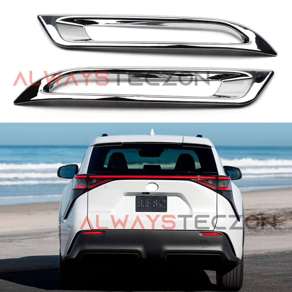 Chrome Rear Bumper Fog Light Cover Trim Accessories For Toyota bZ4X 2023 2024