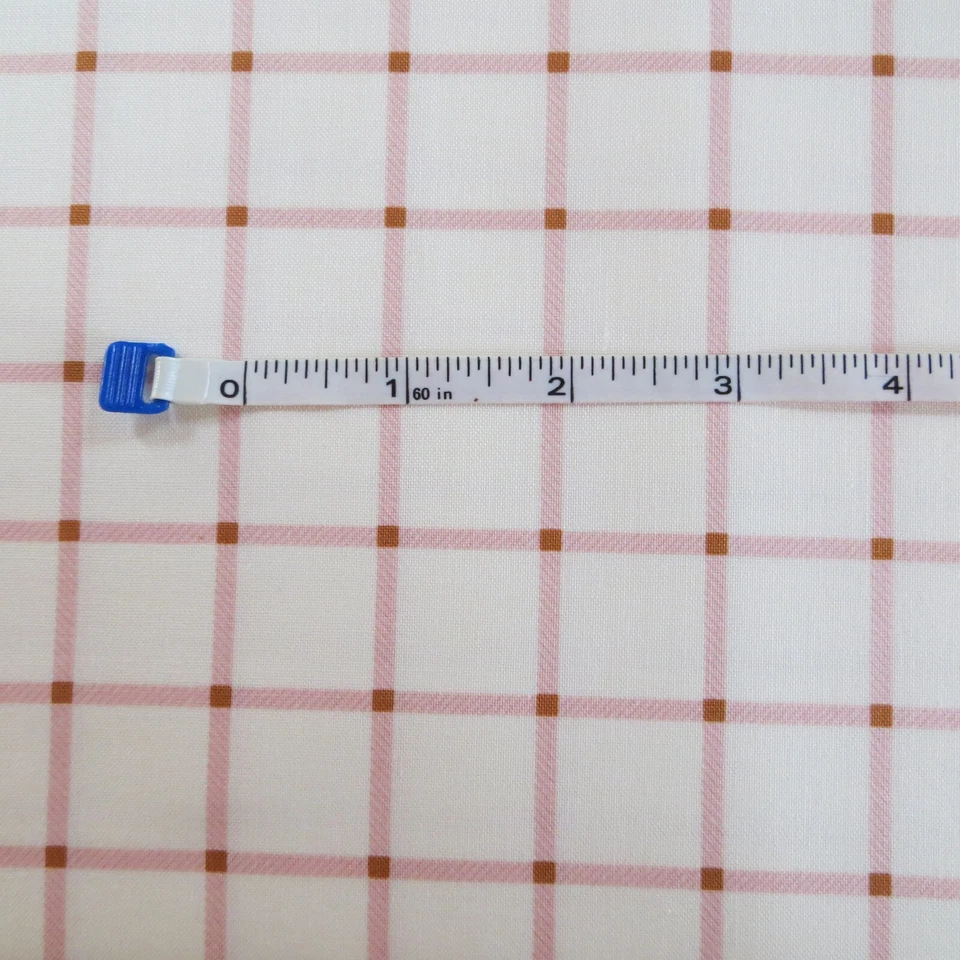 33" Long Bolt End, Cream Plaid By Riley Blake $3.99 Ships ANY Amount Of Fabric - Image 3 of 4