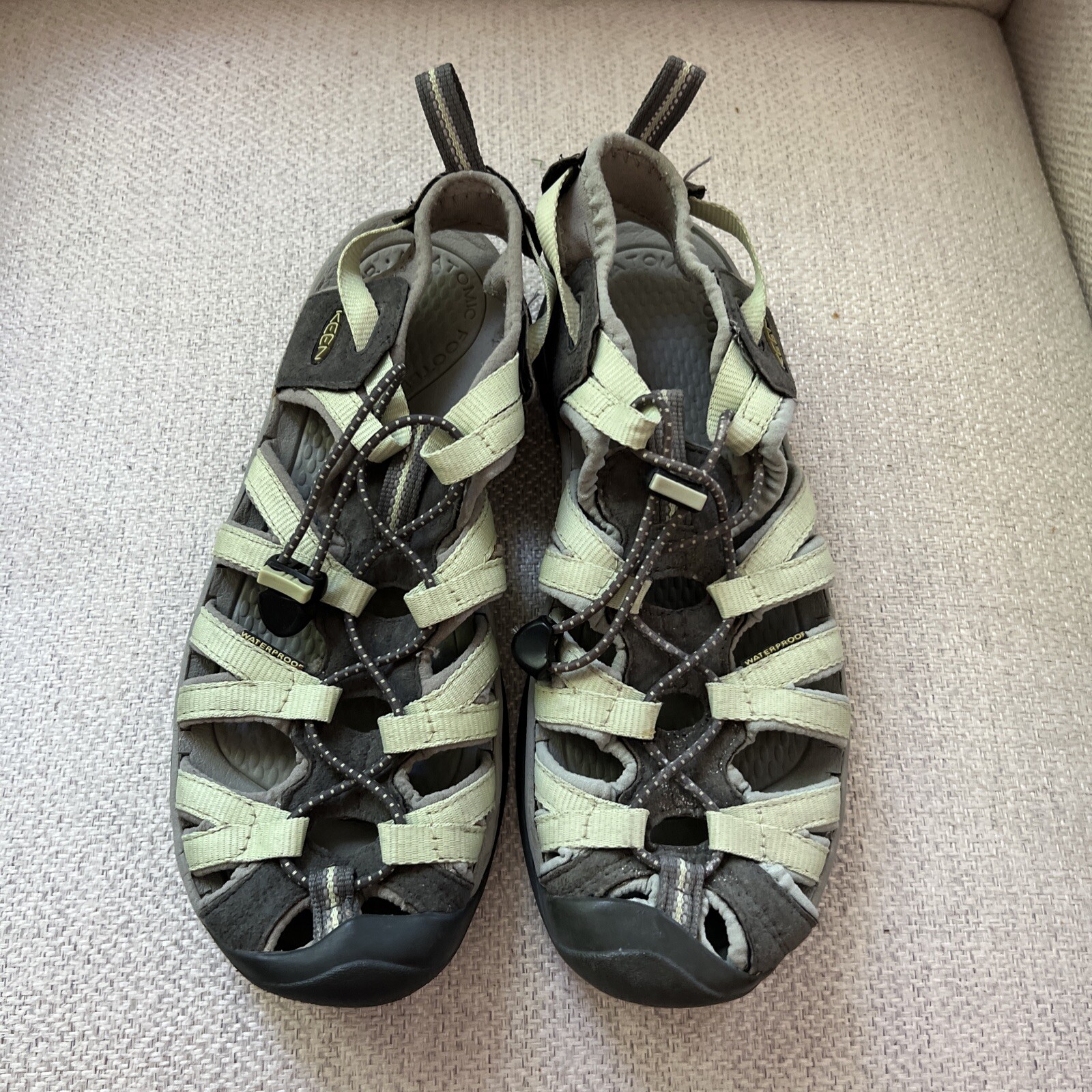Sandali Keen punta chiusa impermeabili donna verde scarpe da trekking acqua taglia 8