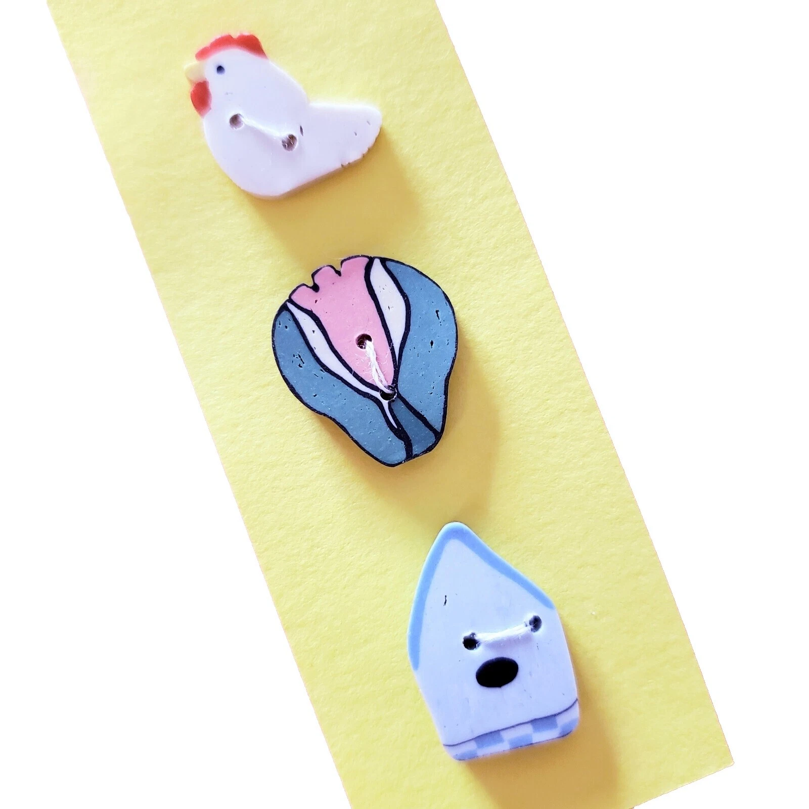 Polymer Clay Flower Sewing Buttons