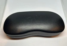 Ray Ban Black Leather Hard Shell Protective Clamshell Sunglasses Case Cloth
