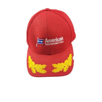 ACL American Commercial Lines Red Cap Hat Richardson Pro Model 414 Size Med-Lg 