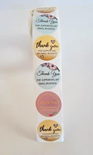 1 Roll 500 Stickers Thank You For Supporting My Small Business Stickers 1" New