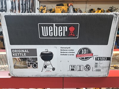 Weber 741093 Original Charcoal Kettle Grill, Black, 22 In.