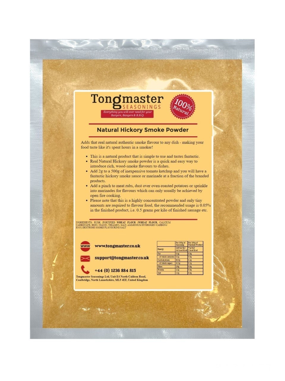 Natural Hickory Smoke Powder - 100g