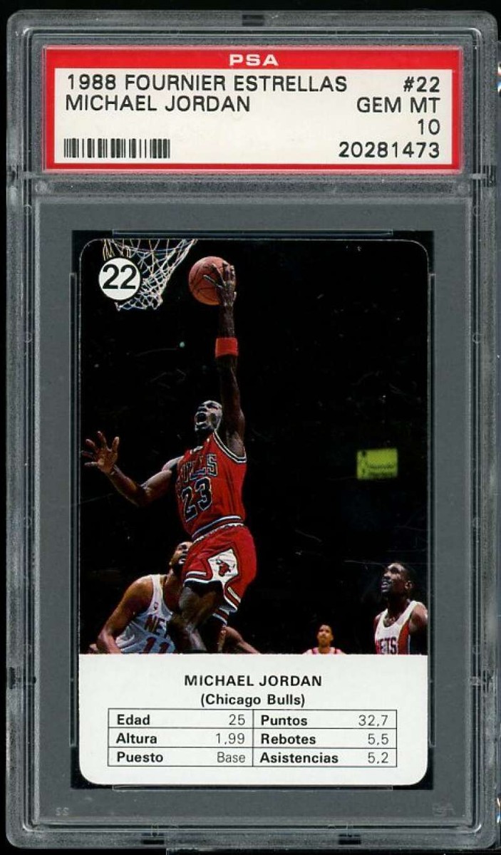 NBAカード MICHAEL JORDAN 希少 Michael Jordan Card 1988 Fournier Estrellas #22 PSA 10 | eBay