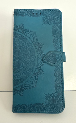 Samsung Galaxy A13 5G Flip Wallet Case Blue Mandala PU Leather Cover Card Slots