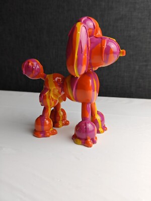 Kare Design Holli Dog Figurine Poodle Sculpture Yellow Purple Orange 55261