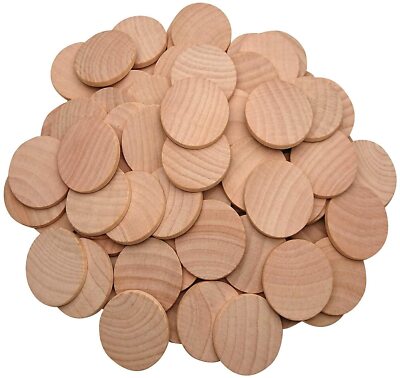 200 Pieces Unfinished Woodcraft Slices, Discs Round Wood Log Circles DIY Crafts