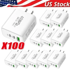 Dual PD 40W Fast Wall Charger Power Adapter For iPhone 15 Pro Max 14 13 12 lot