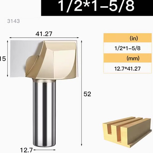 Wood Router Bit Carbide Bottom Cleaning Router CNC Milling Cutter- 1/4" 1/2" SHK - Picture 30 of 32