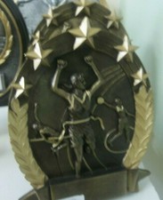 Female Track trophy or award, w/ engraving, 6" tall, race, running, marathon