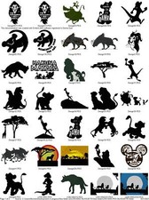 45 LION SILHOUETTES EMBROIDERY MACHINE DESIGNS COLLECTION PES USB