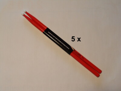 DIMAVERY 5 x 1 Paar sticks baguettes DDS-5A 5A Ahorn esdoorn érable maple RED