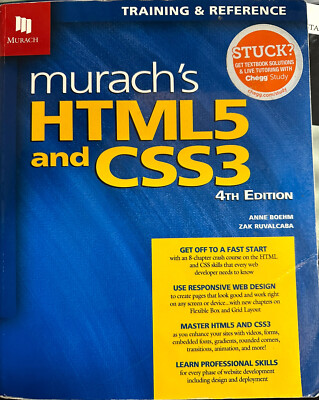 Murach's HTML5 and CSS3: Training and Reference by Ruvalcaba, Zak; Boehm, Anne
