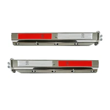 1 Pair Stainless Steel 2.5" Straight Spring Loaded Mud Flap Hanger 30" Length