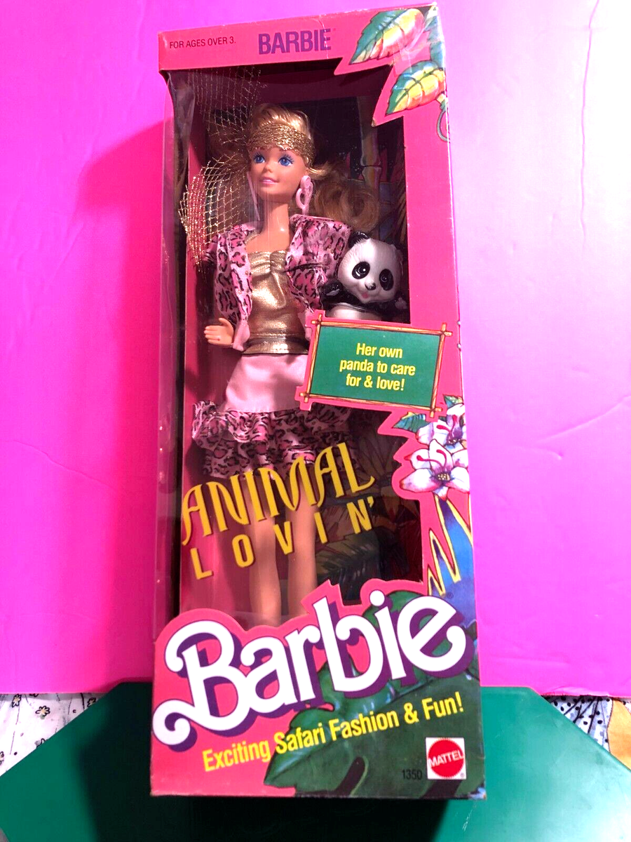 1988 Vintage Animal Lovin' BARBIE with PANDA NRFB #1350 | eBay