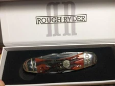 Rough Ryder Red Brown Bone Double Lock 3 1/4" Pocket Knife RR1798