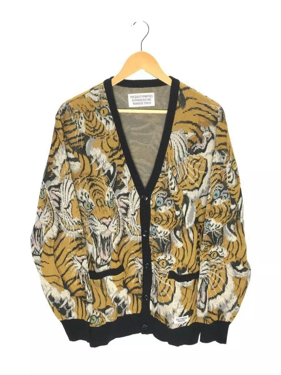 WACKO MARIA JACQUARD CARDIGAN M Leopard Cotton | eBay