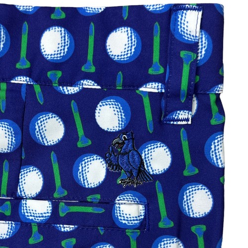 Fore Eagles Ball and Tee Novelty Golf Shorts Mens Sz 36 Blue Casual Lightweight - Imagen 6 de 10