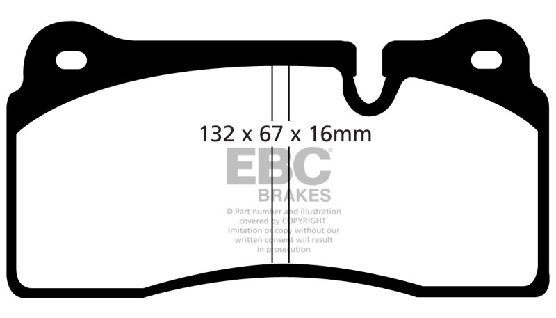 EBC for 08-17 Audi R8 4.2L/5.2L Yellowstuff Rear Brake Pads - ebcDP41127R