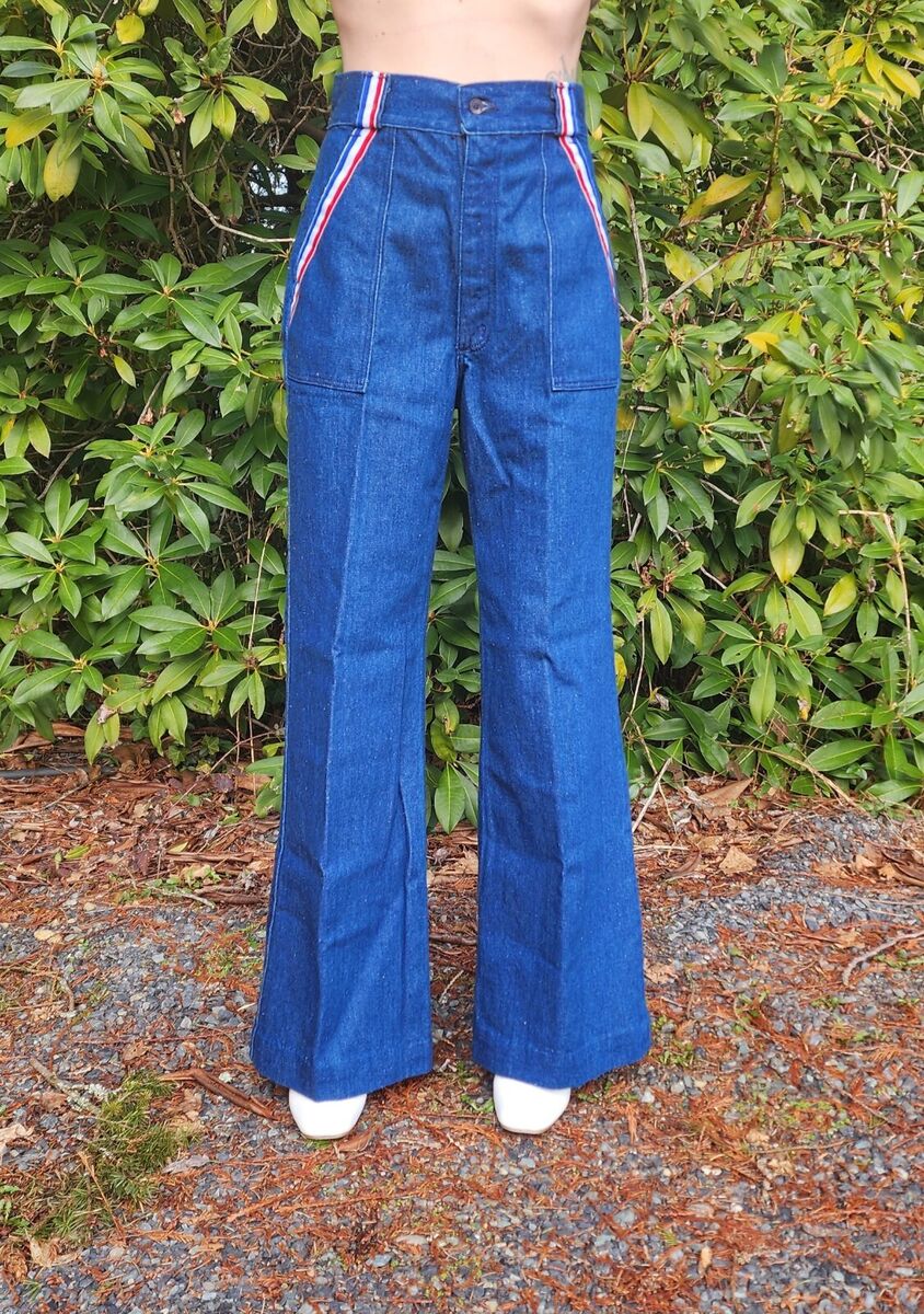 RARE 1970s Wrangler Misses Red White & Blue Wide Leg Flare RARE 1970s Wrangler Misses Red White & Blue Wide Leg Flare