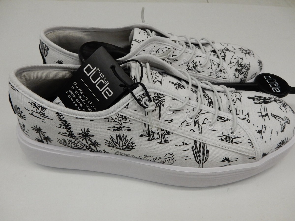 Hey Dude Mens Cody Desert White Black 10