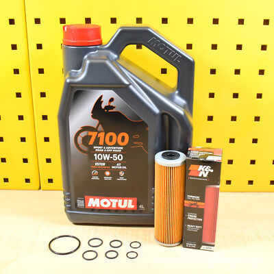 Ölwechselset K&N Ölfilter Dichtung Motul 7100 10W50 Für: KTM 1290 Super Adv.