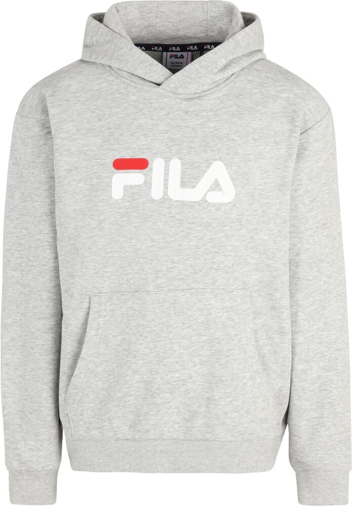 Felpa con cappuccio Fila Kinder Sande logo classico grigio chiaro melange