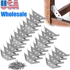 LOT Universal Stainless Steel Furniture Corner Braces Angle Corner Brackets Set