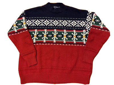 【希少】90s ［hand knit］ nautica cotton knit s-l400.jpg