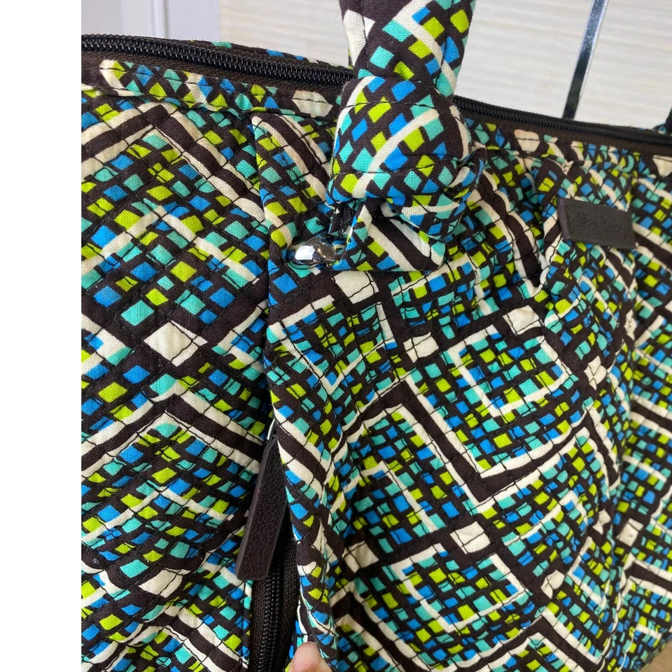 Bolso de Hombro Vera Bradley Rainforest Hadley Bolso de Hombro Ajustable Retirado Foto 4 de 4